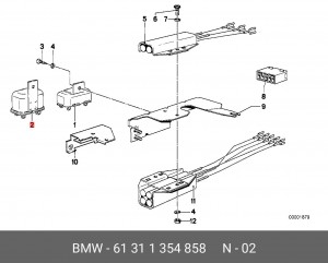 Реле, управление пуска холодного двигателя 61 31 1 354 858 BMW