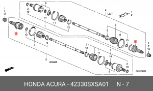 ШРУС 42330SXSA01 HONDA