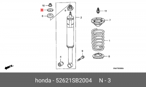 Опора амортизационной стойки 52621SB2004 HONDA