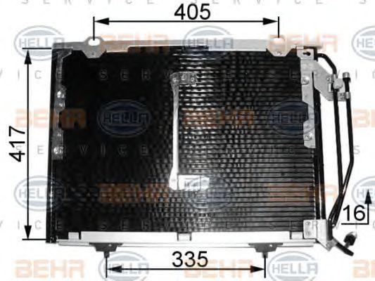 Конденсатор, кондиционер 8FC 351 038-461 HELLA