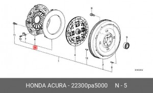 Нажимной диск сцепления 22300PA5000 HONDA