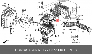 Фильтр воздушный 17210P2J000 HONDA