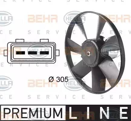 Вентилятор, охлаждение двигателя 8EW 009 144-461 HELLA
