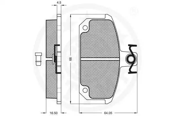 Комплект тормозных колодок, диско 9207 OPTIMAL