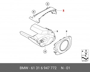 Облицовка рулевой колонки 61 31 6 947 772 BMW