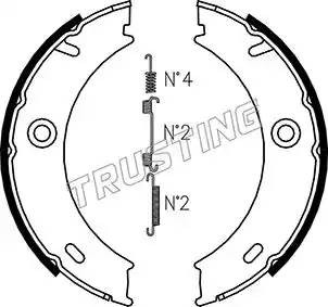 Комплект тормозных колодок, стояночная тормозная система 052127K TRUSTING