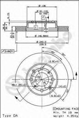 Тормозной диск 09.5285.10 BREMBO