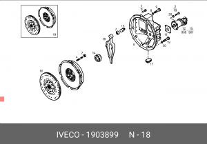 Комплект сцепления 1903899 IVECO