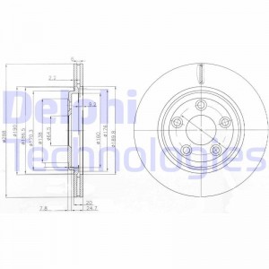 Тормозной диск BG3512 DELPHI