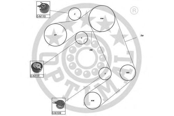 Комплект ремня ГРМ SK-1526 OPTIMAL