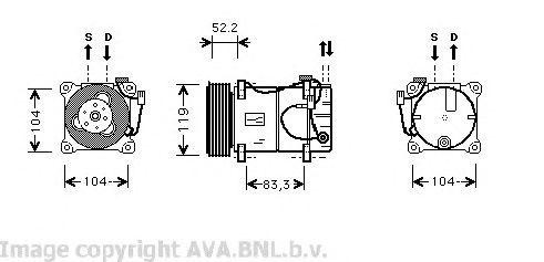 Компрессор, кондиционер VOK053 AVA