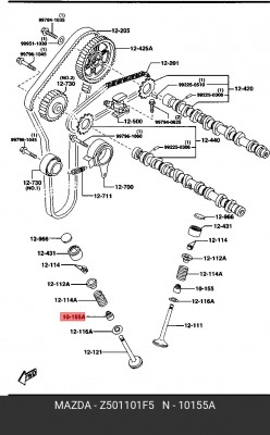 Уплотнительное кольцо, стержень кла Z501-10-1F5 MAZDA