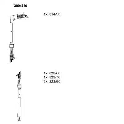 Ккомплект проводов зажигания 300410 BREMI
