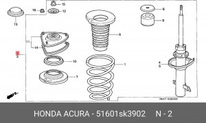 Амортизатор 51601SK3902 HONDA