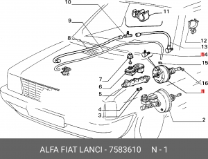 Усилитель тормозной системы 7583610 ALFA FIAT LANCIA
