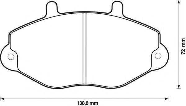 Комплект тормозных колодок, диско 571746B BENDIX JURID