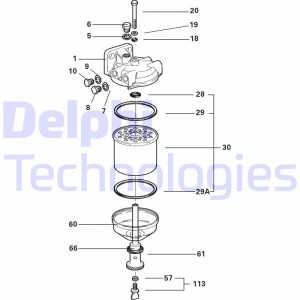 Топливный фильтр 5838B240 DELPHI