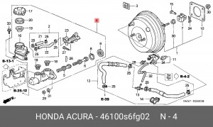 Ремкомплект, главный тормозной цилиндр 46100S6FG02 HONDA