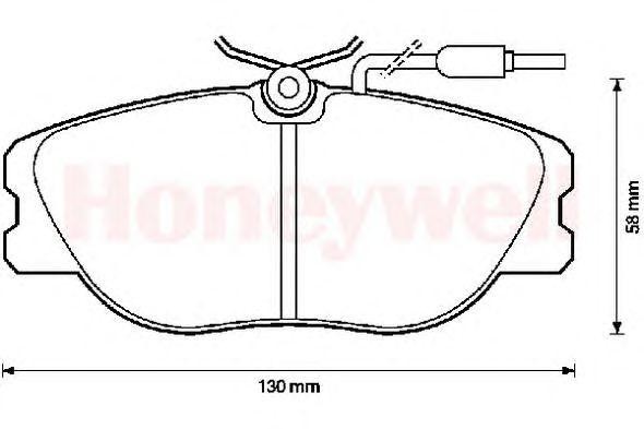 Комплект тормозных колодок, диско 571423B BENDIX JURID