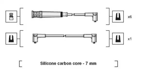 Ккомплект проводов зажигания 941318111045 MAGNETI MARELLI
