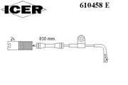 Датчик износа тормозных колодок 610458E ICER
