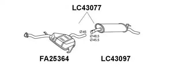 Глушитель выхлопных газов конечный LC43077 VENEPORTE