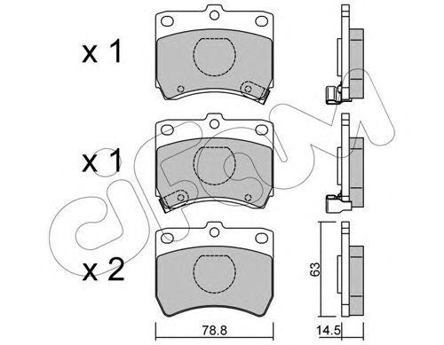 Комплект тормозных колодок, диско 822-370-0 CIFAM