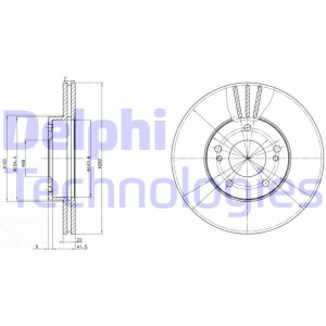 Тормозной диск BG2682 DELPHI