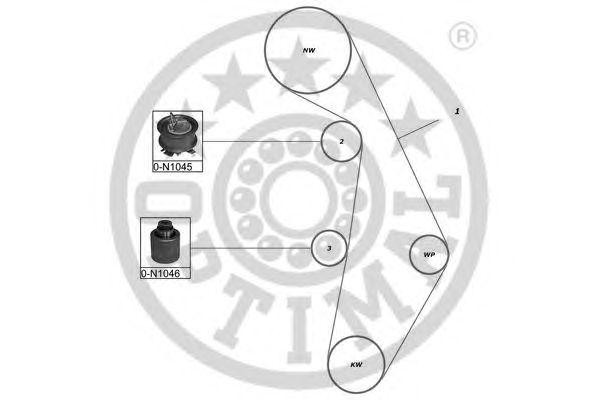 Комплект ремня ГРМ SK-1372 OPTIMAL