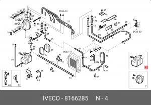 Компенсационный бак, охлаждающая жидкость 8166285 IVECO