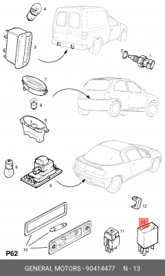 Блок управления, датчик дождя 90414477 GENERAL MOTORS