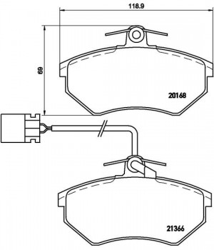 Комплект тормозных колодок, диско P85034 BREMBO