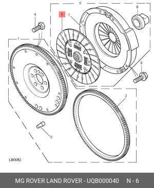 Диск сцепления UQB000040 LAND ROVER