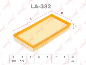 Фильтр воздушный LA-332 LYNXAUTO