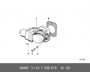 Прокладка, корпус впускного коллектора 11 61 1 708 475 BMW