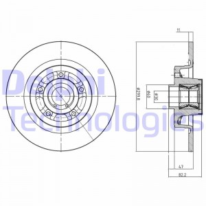 Тормозной диск BG9027RS DELPHI