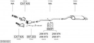 Предглушитель выхлопных газов 154809 BOSAL