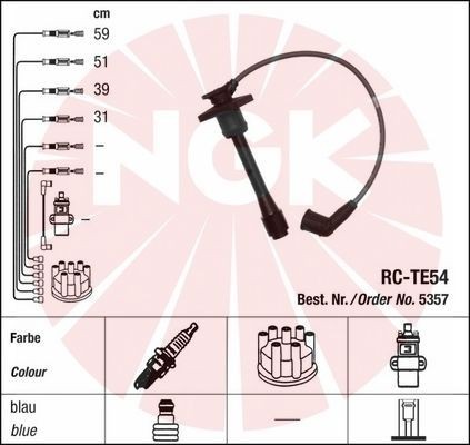 Ккомплект проводов зажигания 5357 NGK NTK