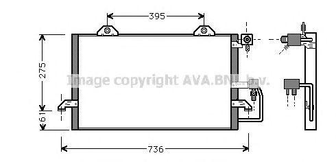 Радиатор кондиционера AI5159 AVA