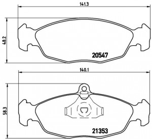 Комплект тормозных колодок, диско P 59 011 BREMBO