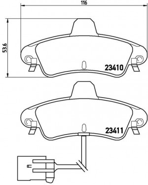 Комплект тормозных колодок, диско P24038 BREMBO