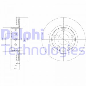 Тормозной диск BG4057 DELPHI