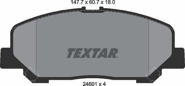 Колодки тормозные дисковые 2460101 TEXTAR
