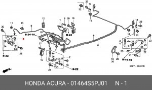 Тормозной шланг 01464S5PJ01 HONDA