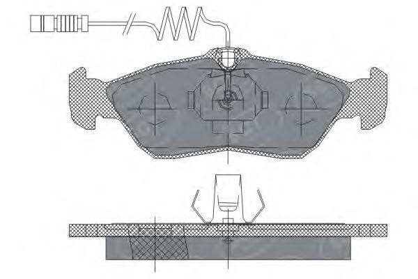 Комплект тормозных колодок, диско SP232 SCT