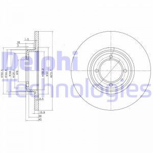 Тормозной диск BG2114 DELPHI