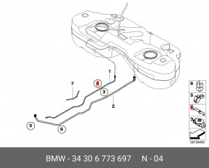 Пластина крепления 34 30 6 773 697 BMW