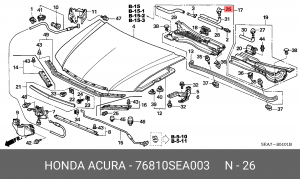 Форсунка стеклоомывателя 76810SEA003 HONDA