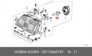 Лампа 33115SB6741 HONDA
