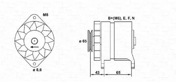 Генератор 943346041010 MAGNETI MARELLI